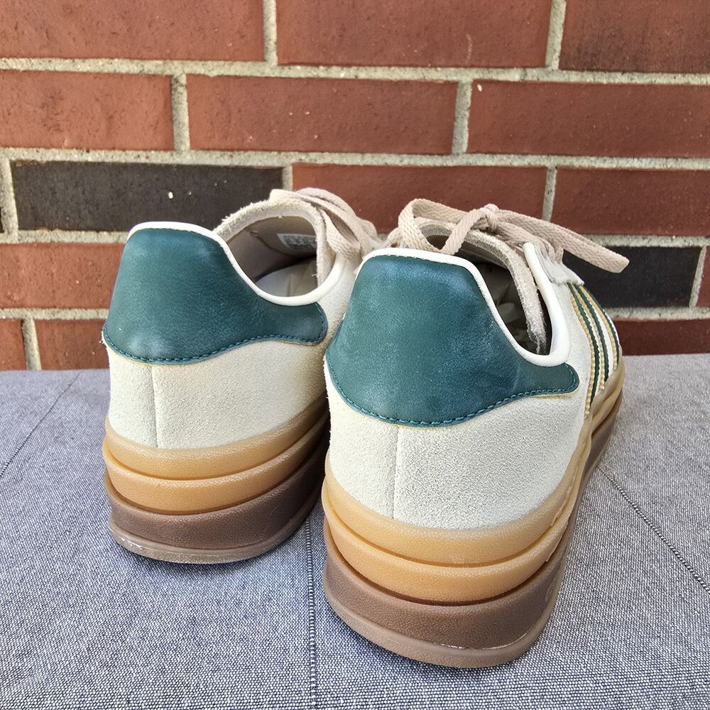 Size 10.5 - Women's adidas Gazelle Bold Cream/ Green ID7056 - Excellent!!! - Picture 5 of 10